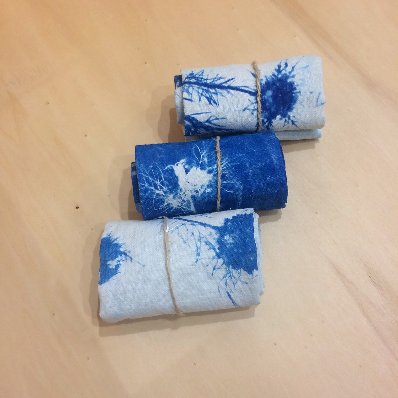 serviette-table-tissus-coton-cyanotype-bianina